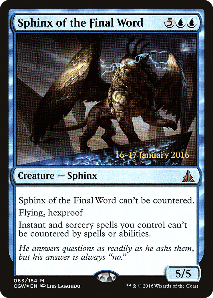 Sphinx of the Final Word (PRE-63S) (Foil)