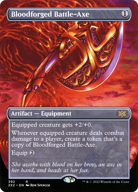 Bloodforged Battle-Axe (2X2-392) (Borderless) (Foil)