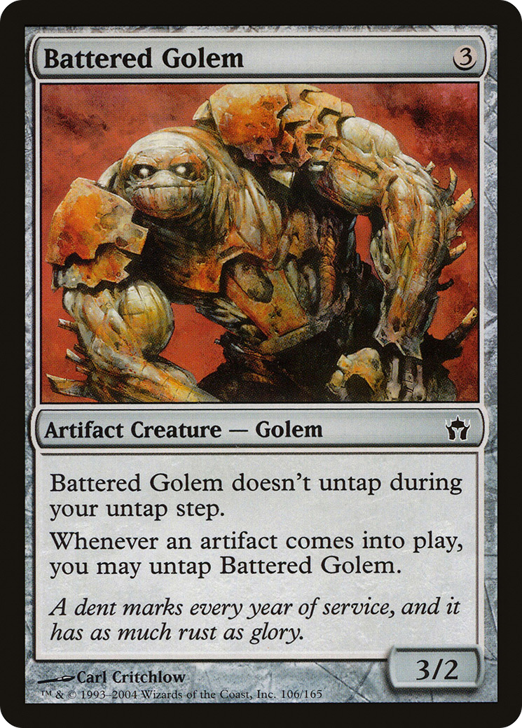 Battered Golem (5DN-106) (Foil)