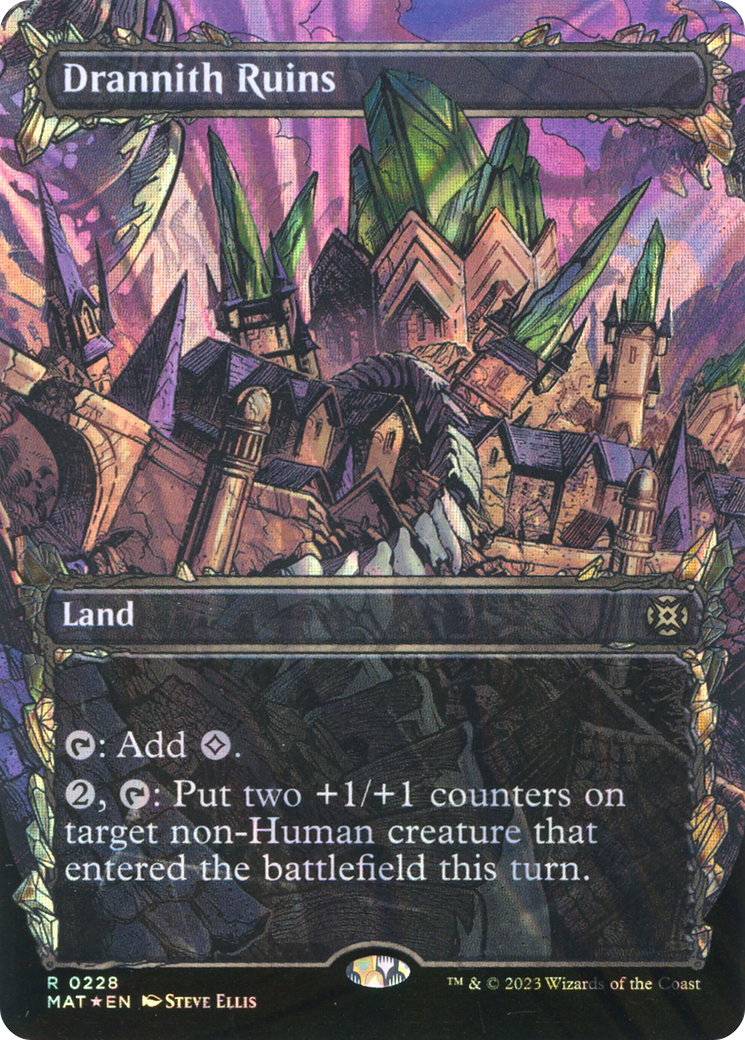 Drannith Ruins (MAT-228) (Showcase) (Borderless) (Halo) (Foil)