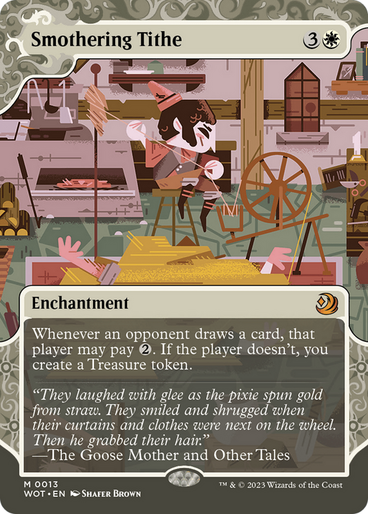 Smothering Tithe (WOT-013) (Showcase) (Borderless) (Foil)