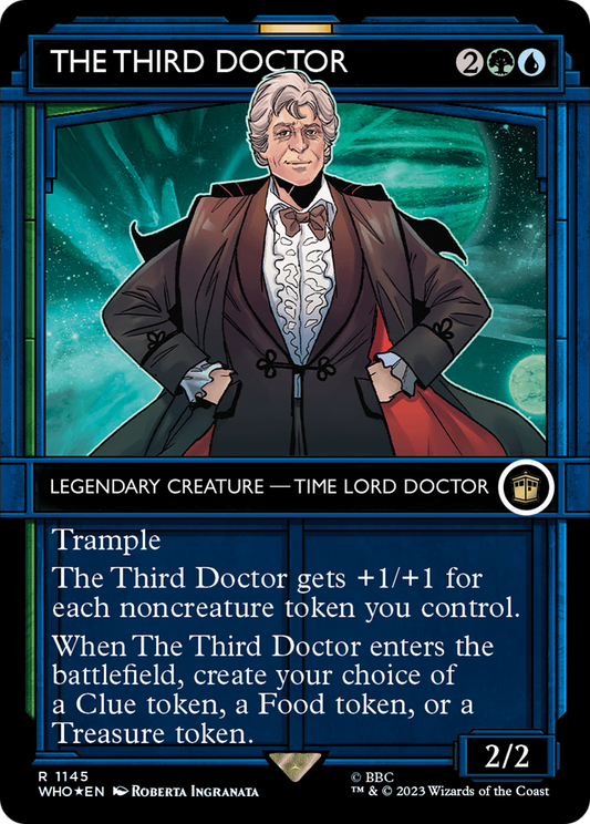 The Third Doctor (WHO-1145) (Showcase) (Borderless) (Surge Foil)