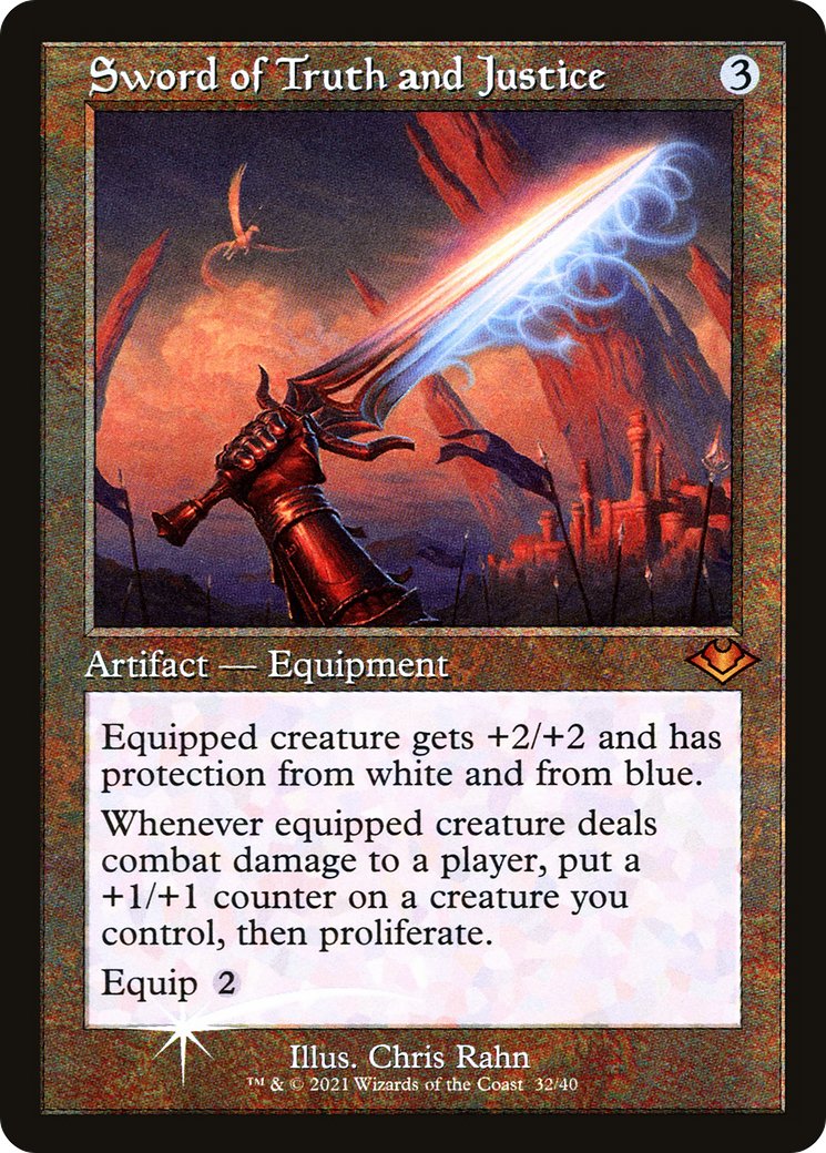 Sword of Truth and Justice (MH1-032) (Etched Foil)