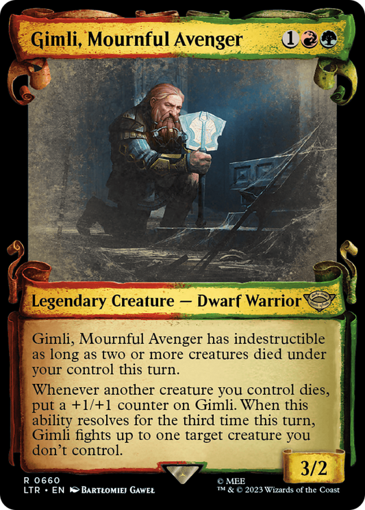 Gimli, Mournful Avenger (LTR-660) (Showcase) (Scroll) (Foil)