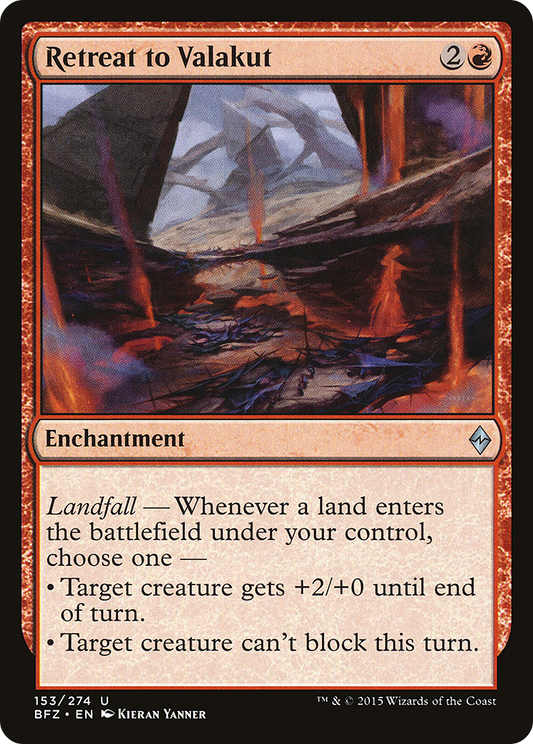 Retreat to Valakut (BFZ-153) (Foil)