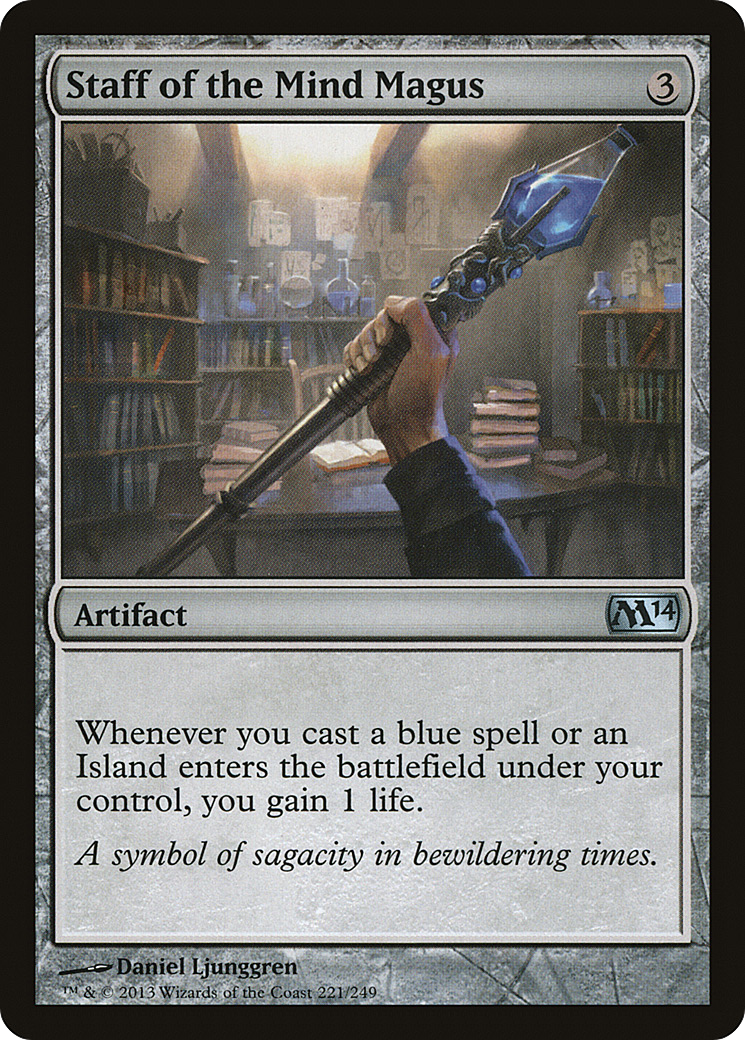 Staff of the Mind Magus (M14-221) (Foil)
