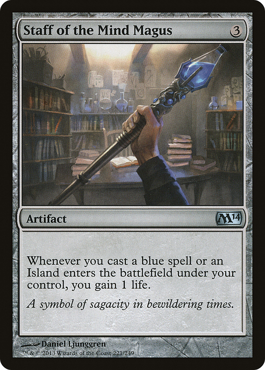 Staff of the Mind Magus (M14-221) (Foil)