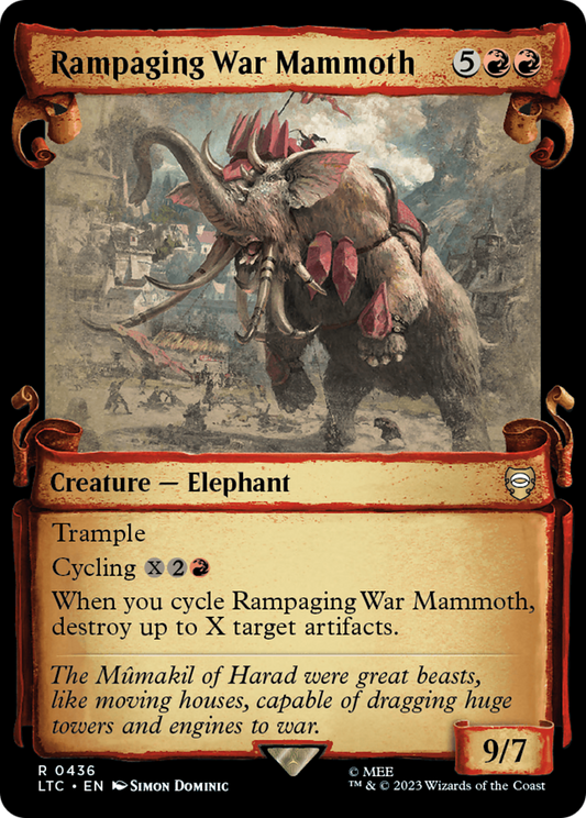 Rampaging War Mammoth (LTC-436) (Showcase) (Scroll) (Foil)