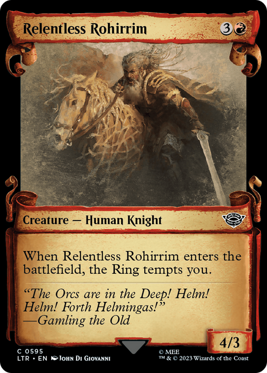 Relentless Rohirrim (LTR-595) (Showcase) (Scroll) (Foil)