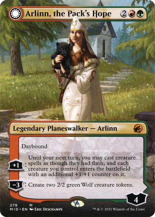 Arlinn, the Pack's Hope // Arlinn, the Moon's Fury (MID-279) (Borderless)