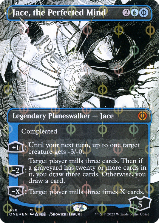 Jace, the Perfected Mind (ONE-428) (Showcase) (Borderless) (Compleat Foil)