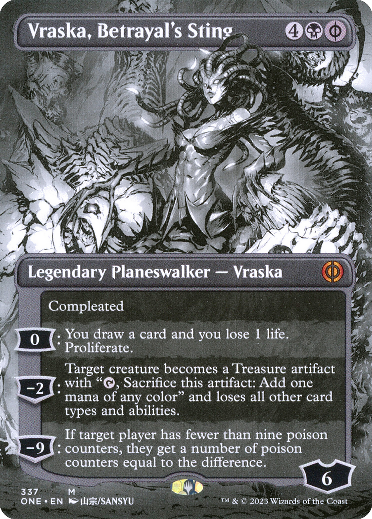 Vraska, Betrayal's Sting (ONE-337) (Showcase) (Borderless)