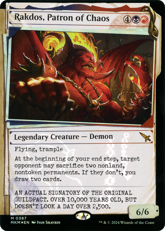 Rakdos, Patron of Chaos (MKM-387) (Showcase) (Invisible Ink) (Foil)