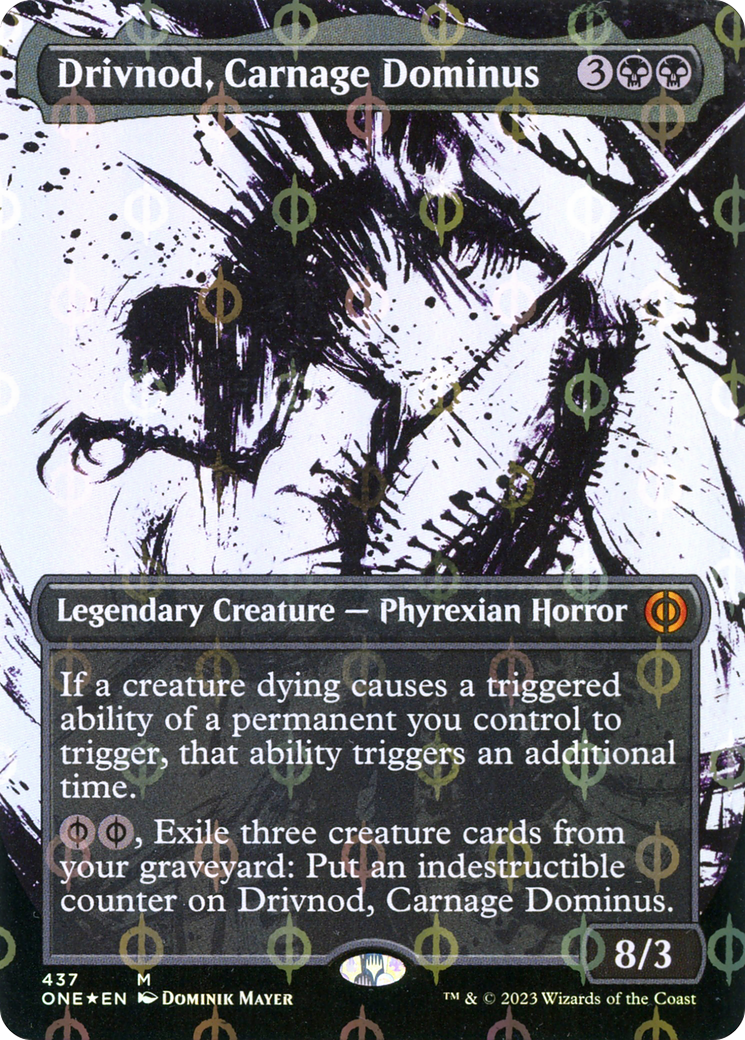 Drivnod, Carnage Dominus (ONE-437) (Showcase) (Borderless) (Compleat Foil)