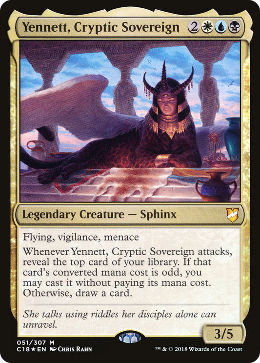Yennett, Cryptic Sovereign (C18-051) (Foil)