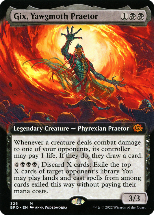 Gix, Yawgmoth Praetor (BRO-326) (Extended Art)