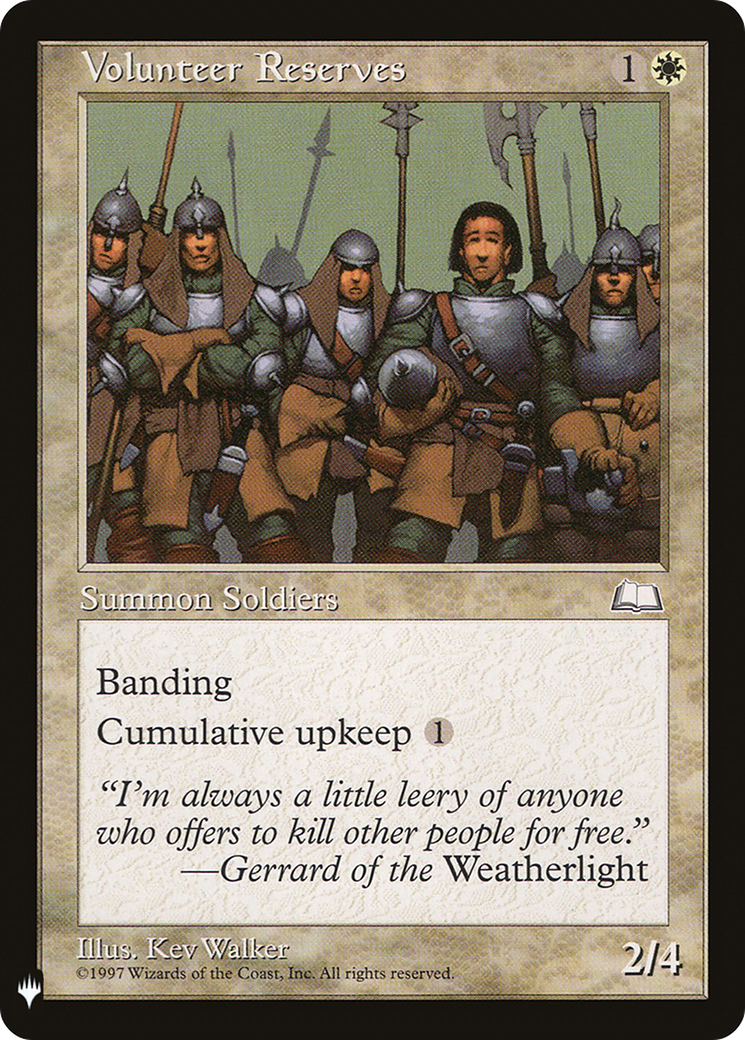 Volunteer Reserves (LIST-WTH-29)