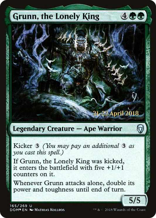 Grunn, the Lonely King (PRE-165S) (Foil)