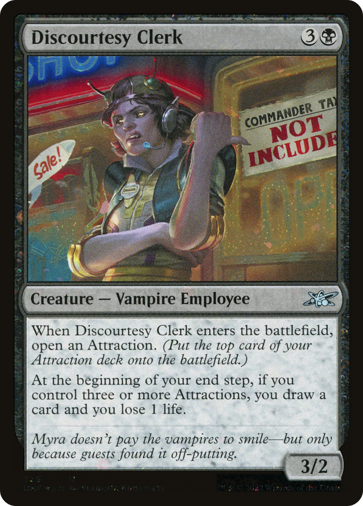 Discourtesy Clerk (UNF-356) (Galaxy Foil)