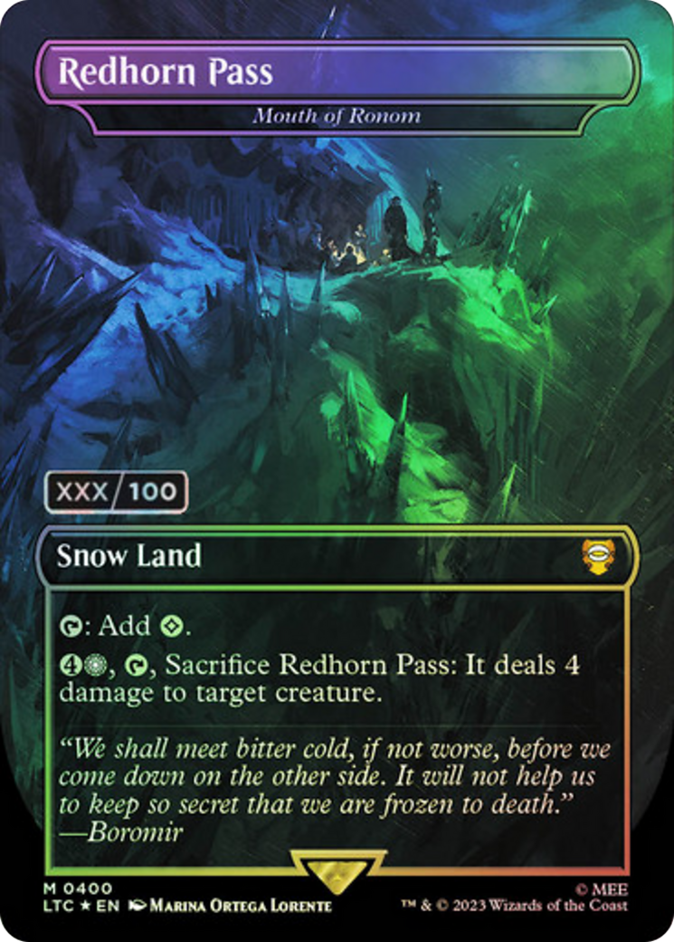 Redhorn Pass / Mouth of Ronom (LTC-400) (Borderless) (Foil) (Serialized)