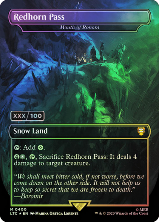 Redhorn Pass / Mouth of Ronom (LTC-400) (Borderless) (Foil) (Serialized)
