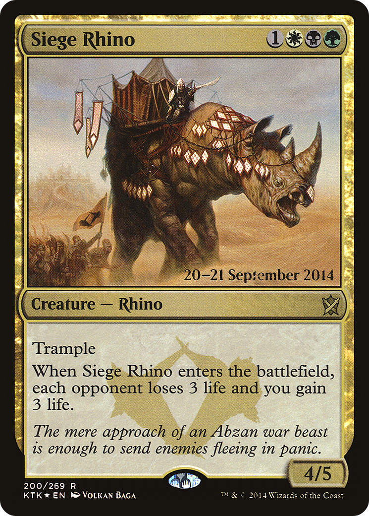 Siege Rhino (PRE-200S) (Foil)