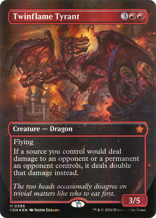 Twinflame Tyrant (FDN-395) (Borderless) (Mana Foil)