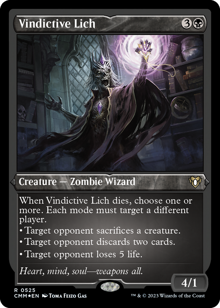Vindictive Lich (CMM-525) (Etched Foil)