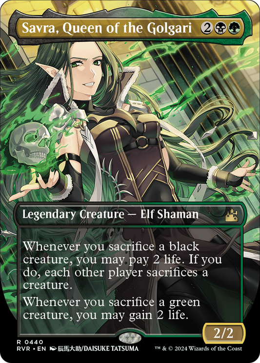 Savra, Queen of the Golgari (RVR-440) (Borderless) (Foil)