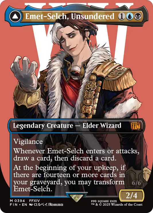 Emet-Selch, Unsundered // Hades, Sorcerer of Eld (FIN-394) (Borderless)