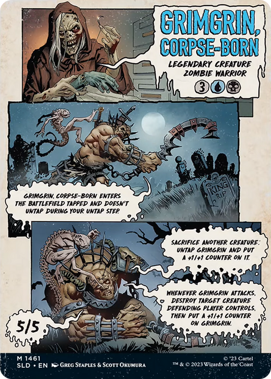 Grimgrin, Corpse-Born // Grimgrin, Corpse-Born (SLD-1461) (Full Art) (Borderless) (Foil)
