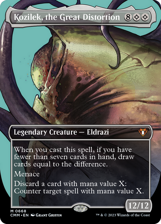 Kozilek, the Great Distortion (CMM-668) (Borderless) (Foil)