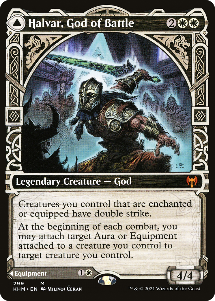 Halvar, God of Battle // Sword of the Realms (KHM-299) (Showcase) (Foil)
