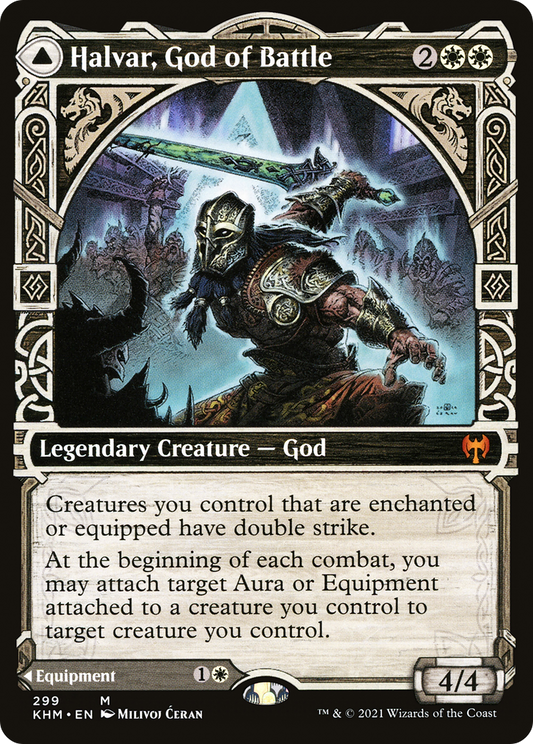 Halvar, God of Battle // Sword of the Realms (KHM-299) (Showcase) (Foil)