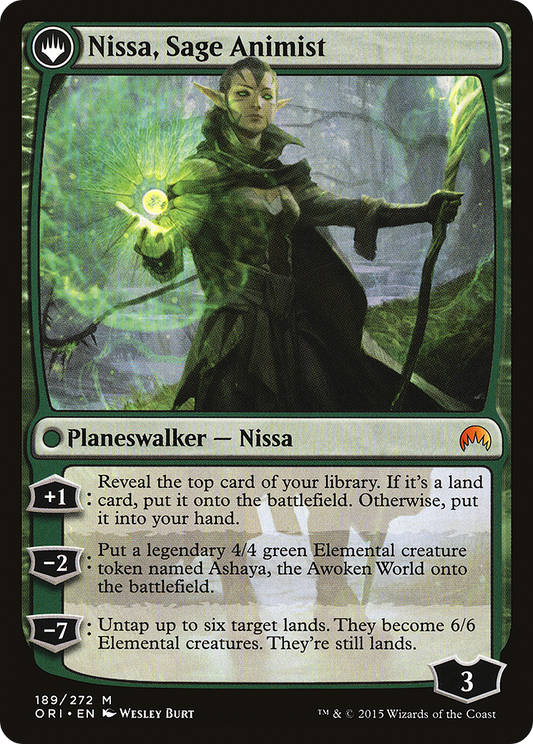 Nissa, Vastwood Seer // Nissa, Sage Animist (ORI-189) (Foil)