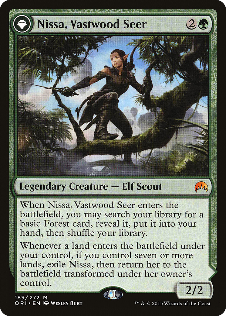 Nissa, Vastwood Seer // Nissa, Sage Animist (ORI-189) (Foil)