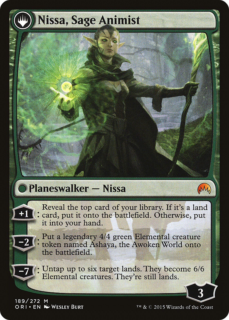 Nissa, Vastwood Seer // Nissa, Sage Animist (ORI-189)