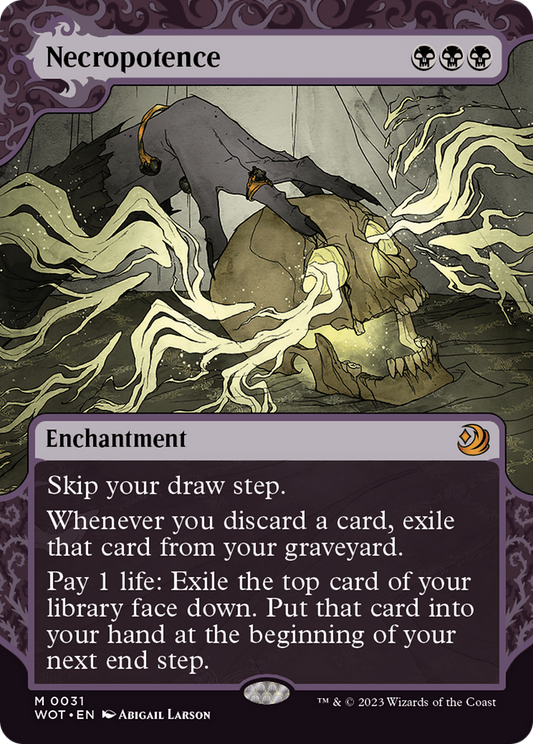 Necropotence (WOT-031) (Showcase) (Borderless) (Foil)