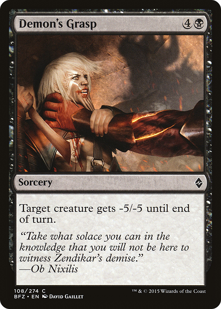 Demon's Grasp (BFZ-108) (Foil)